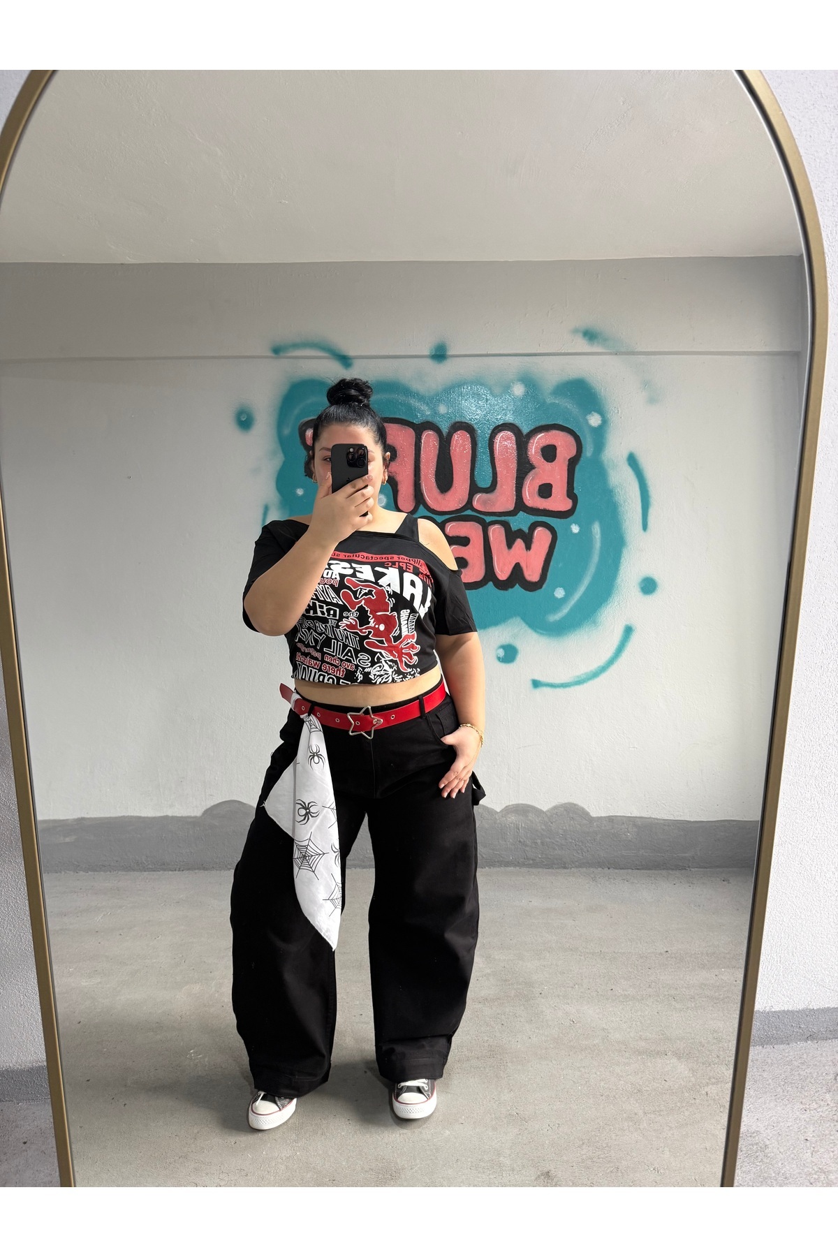 Bluff  Büyük Beden Unısex Simsiyah Baggy - Görsel 3