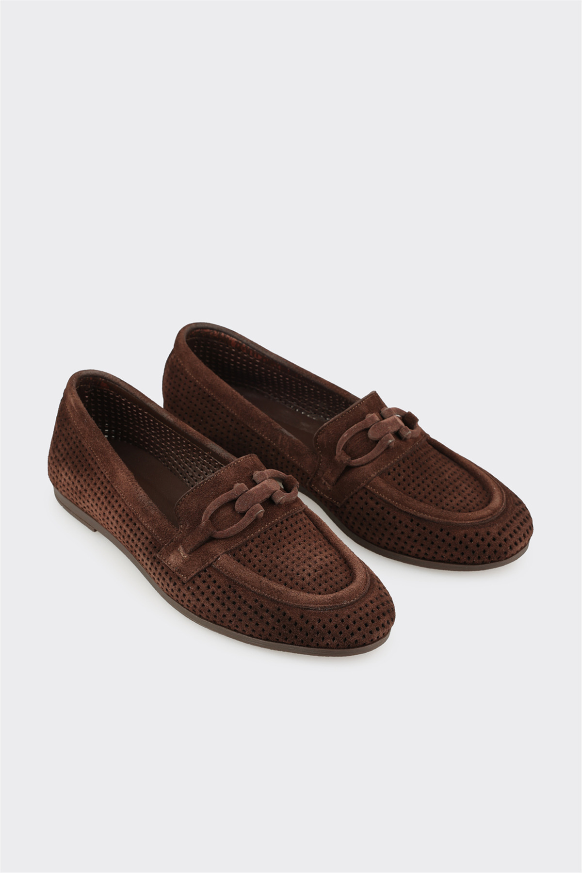 Elle Shoes Kahve Deri Kadın Günlük Ayakkabı görsel 2