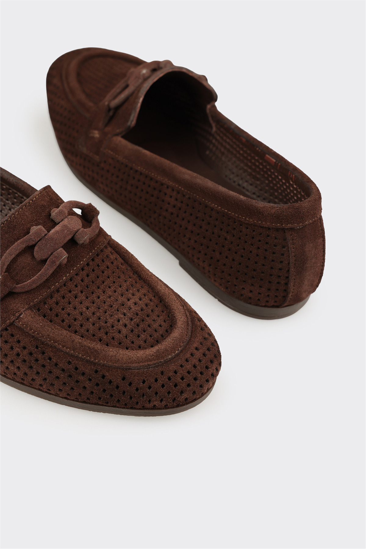 Elle Shoes Kahve Deri Kadın Günlük Ayakkabı görsel 5