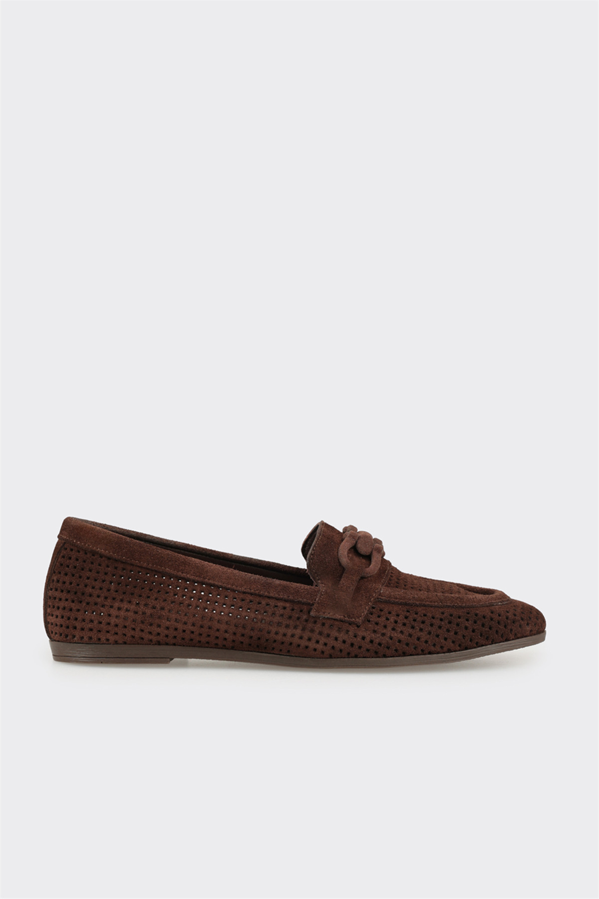 Elle Shoes Kahve Deri Kadın Günlük Ayakkabı