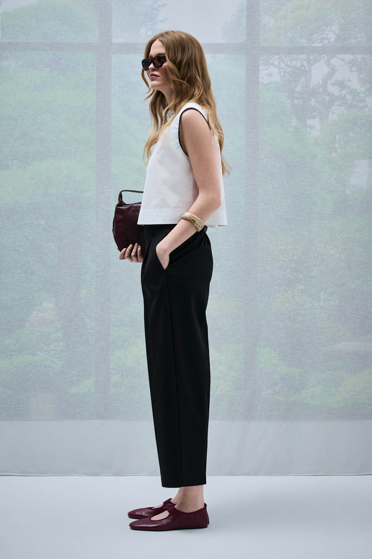 Lufian  Karmına Beyaz Kadın Bluz 121280013 - Görsel 5