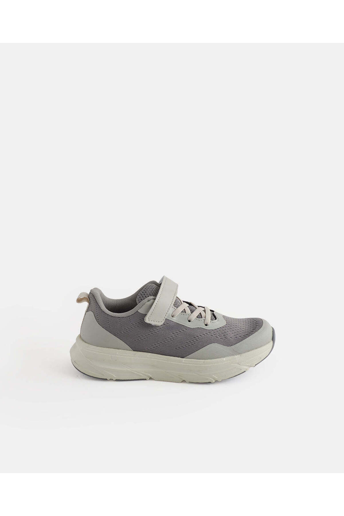 REDTAG Senior Boys Grey Material Block Flyknit Trainer