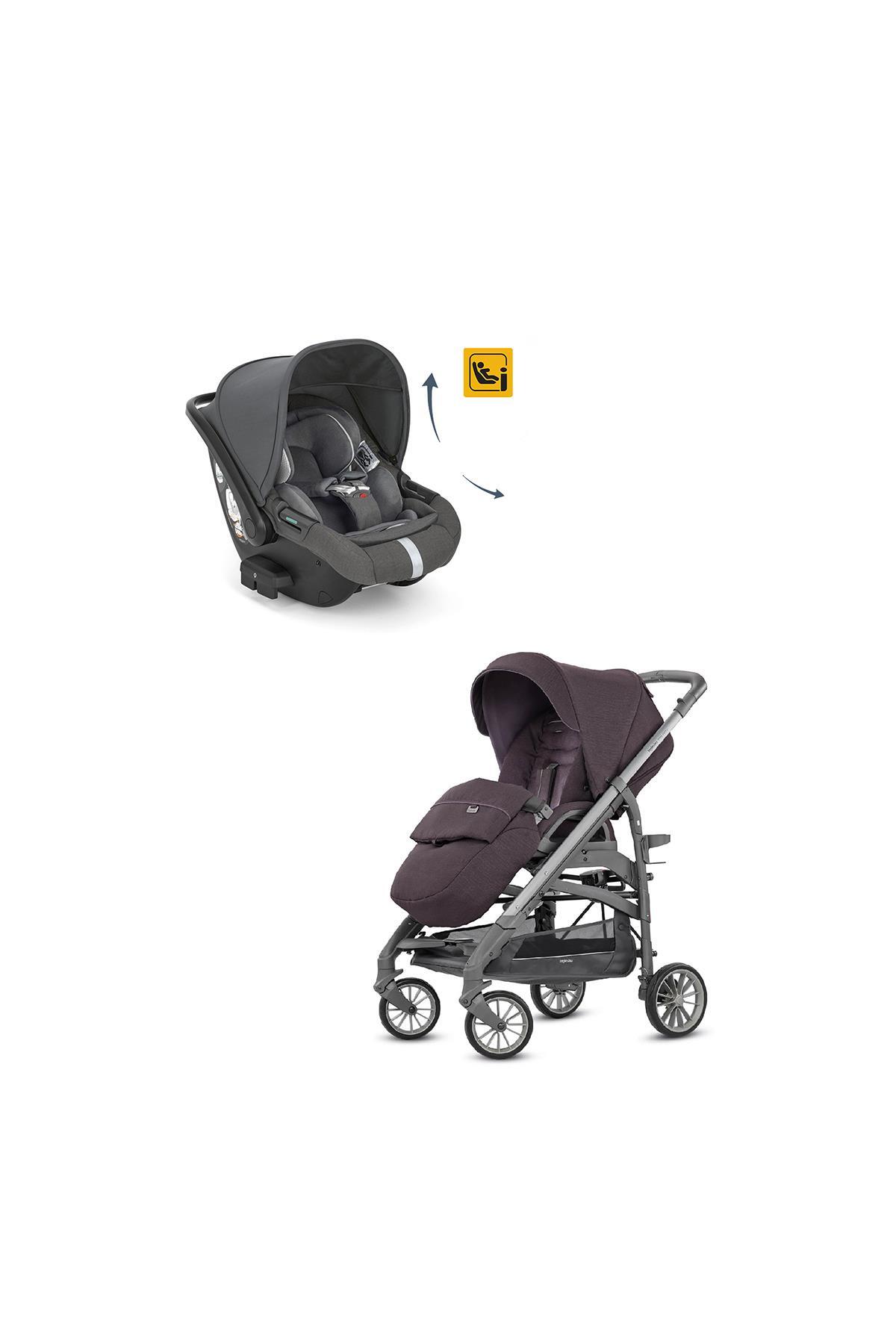 Inglesina Trilogy Tek El Katlanır Bebek Arabası + Darwin Recline Yatabilen Ana Kucağı