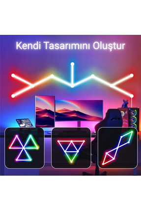 neeko Shaped Rod Şekil Verilebilir ARGB Led Çubuk 12 Li