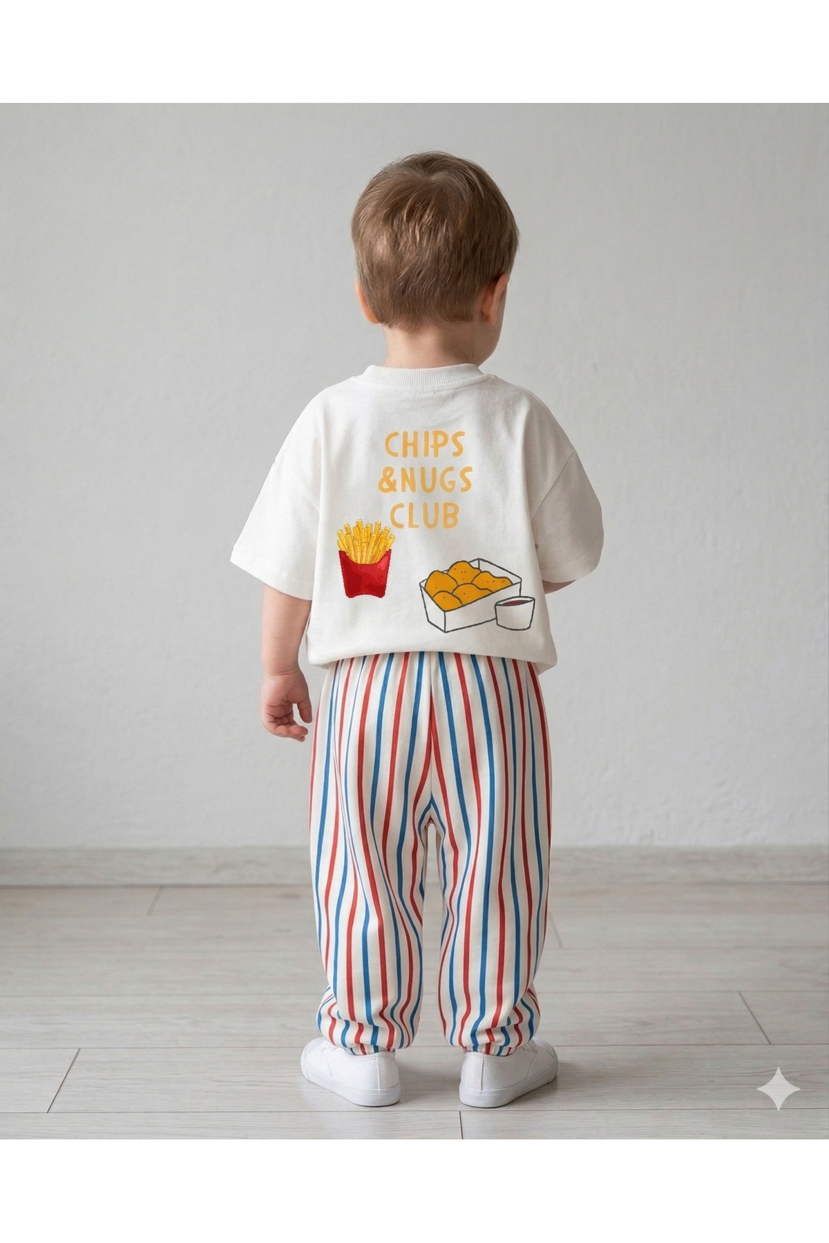 babytex 100% Cotton Oversize T-Shirt Baby-Child Crew Neck Basic White