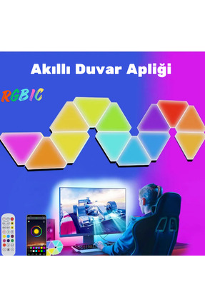 neeko Triangle RGBIC Üçgen Duvar Apliği Telefon ve Kumanda Kontrollü Özelleşt...