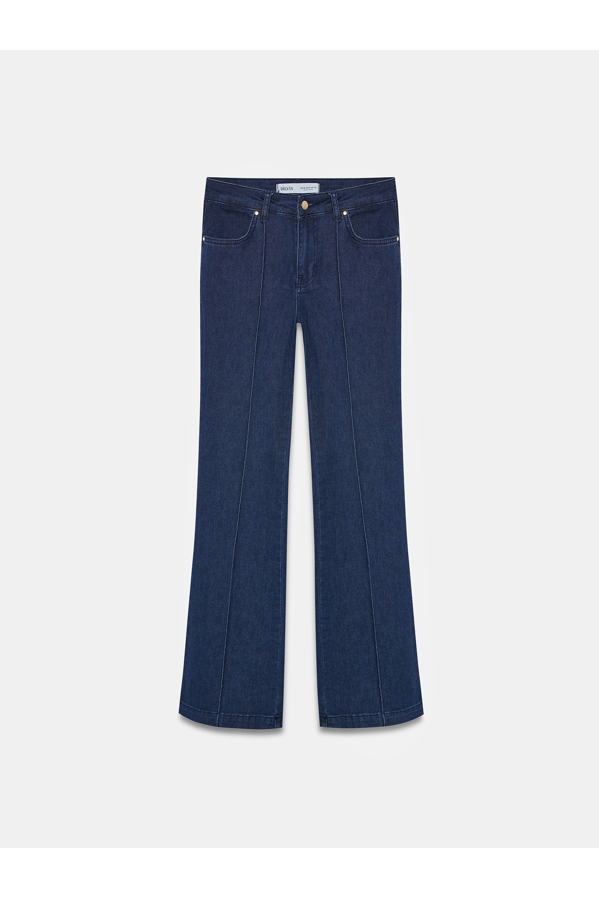 Dilvin 72309 Dikiş Detaylı Flare Jean-Lacivert görsel 5