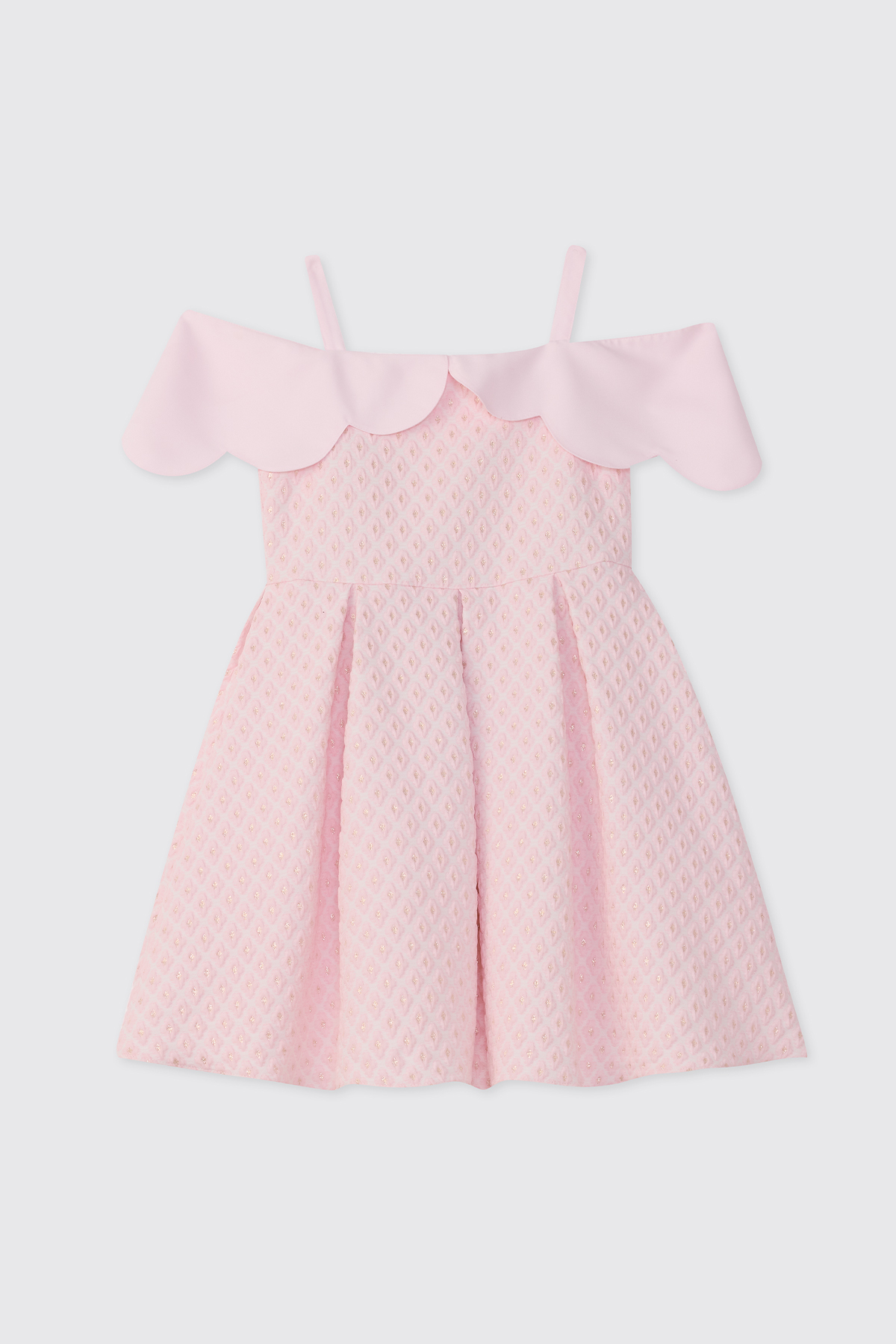 Panço Kız Çocuk Pembe Parti Elbisesi