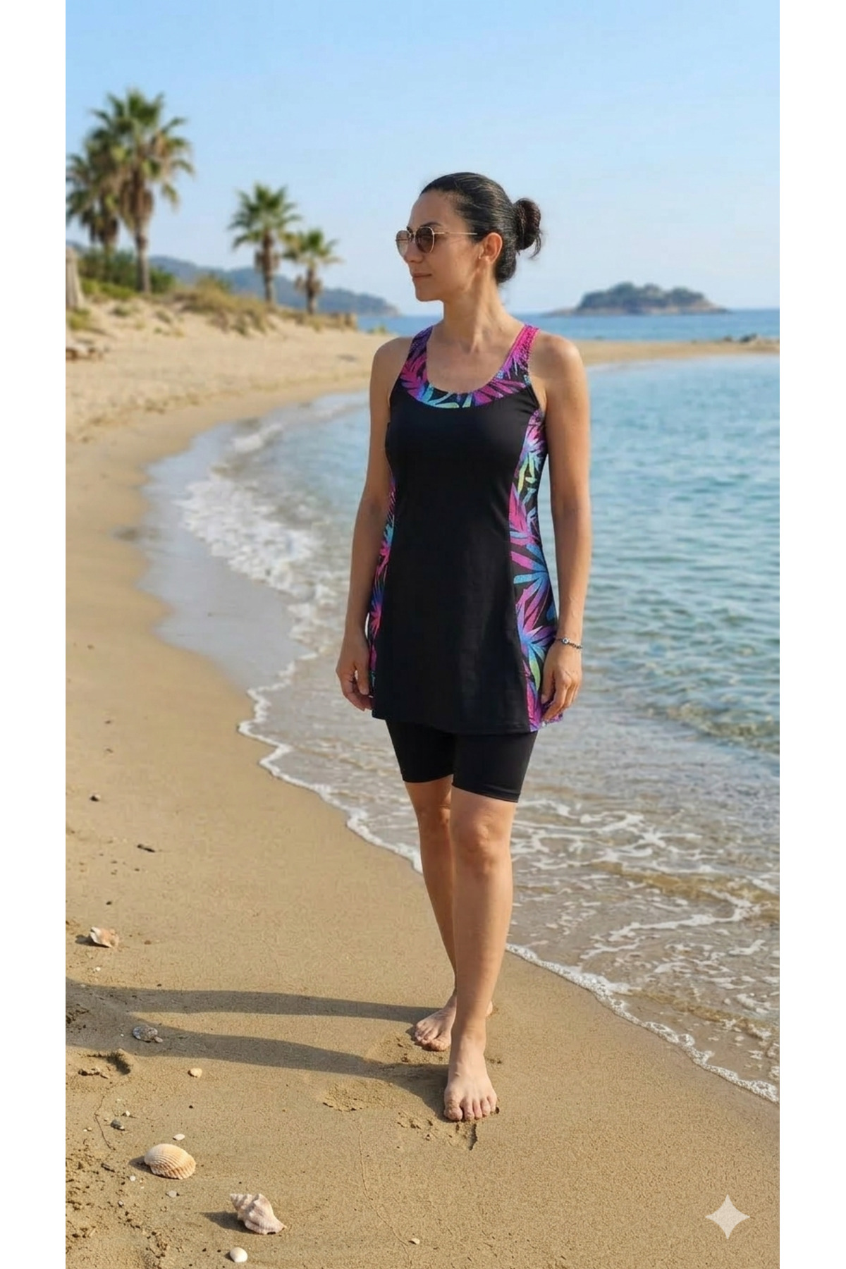 Women's Lycra Stretch Swimwear with Leggings Dress
