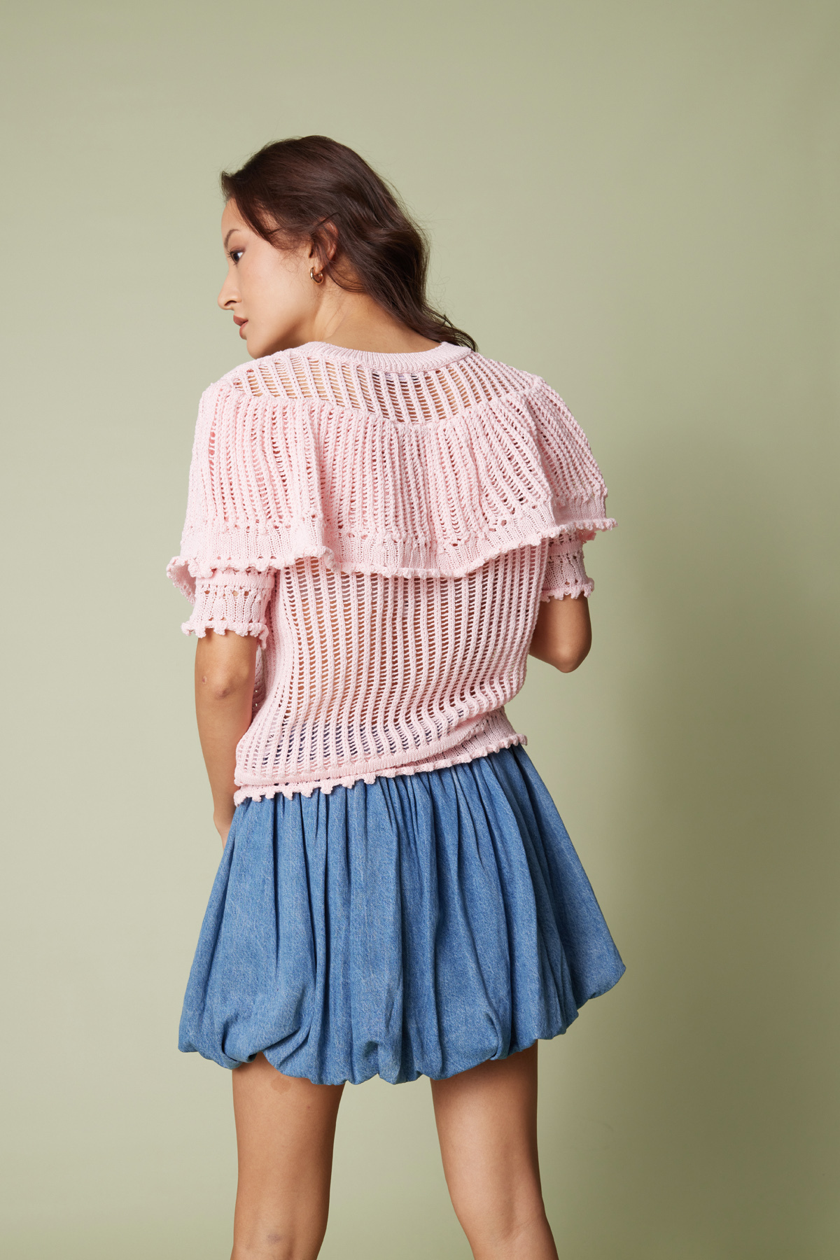 Nisan  AJURLU FIRFIRLI TRİKO KAZAK - Görsel 3