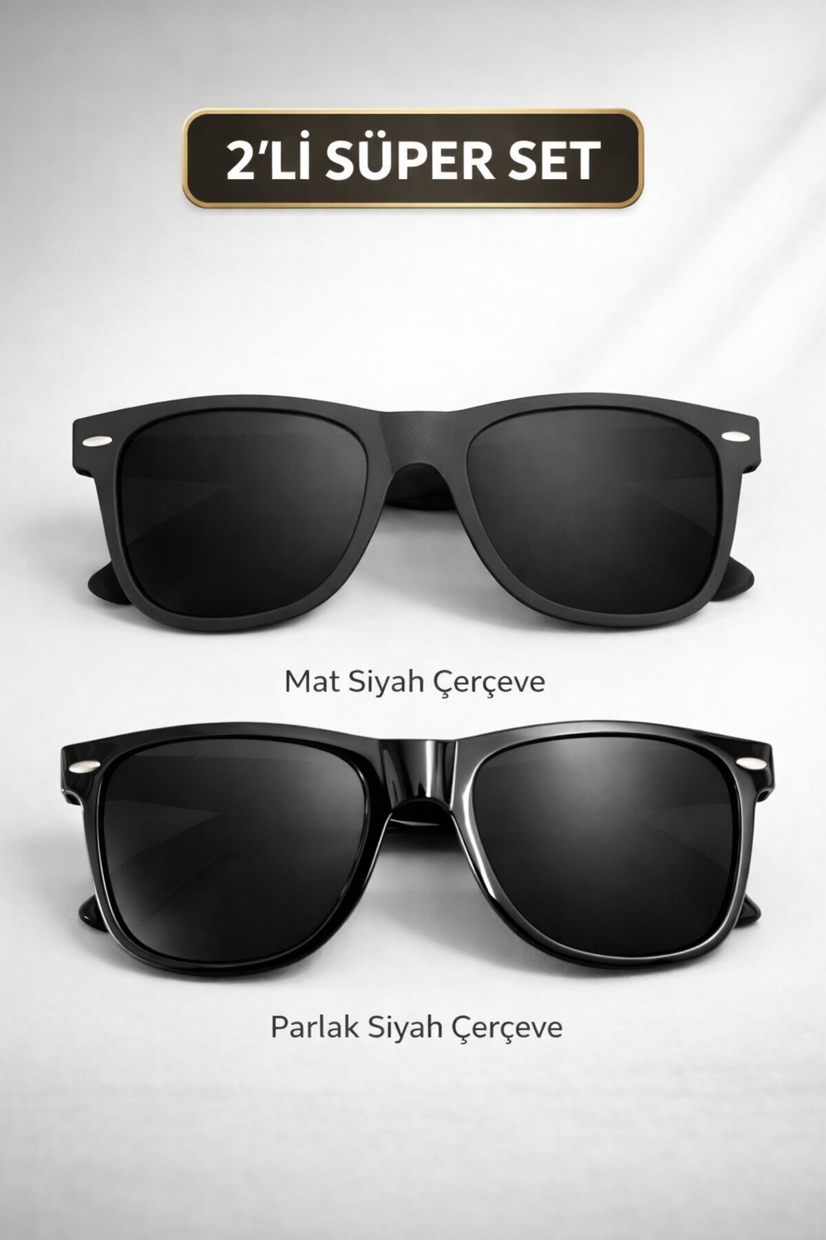 2pcs Super Set Wayfarer MEN'S SUNGLASSES UV-400 Glasses Protected