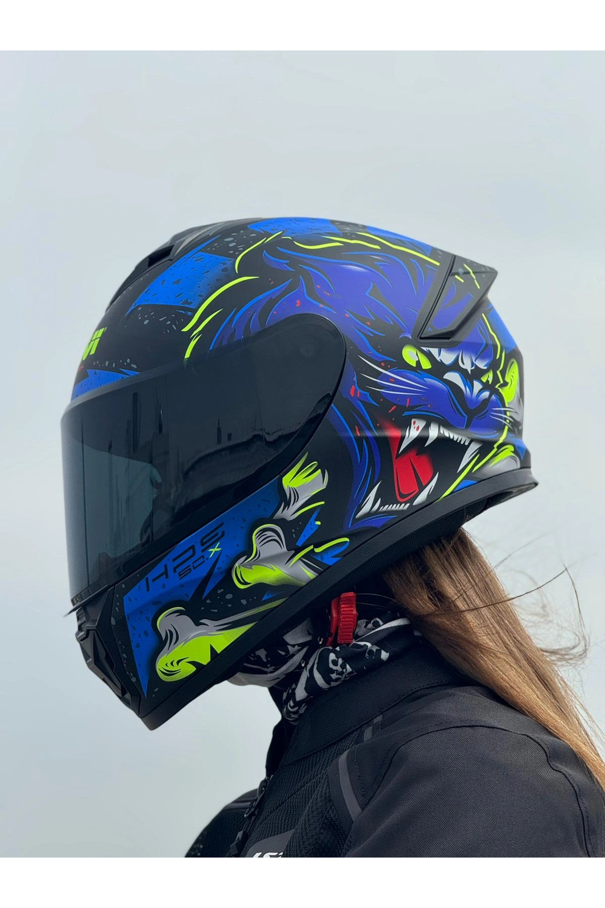 Givi 50.X WILD MAT SİYAH-MAVİ KASK (SİYAH VİZÖR) - Fiyatı, Yorumları
