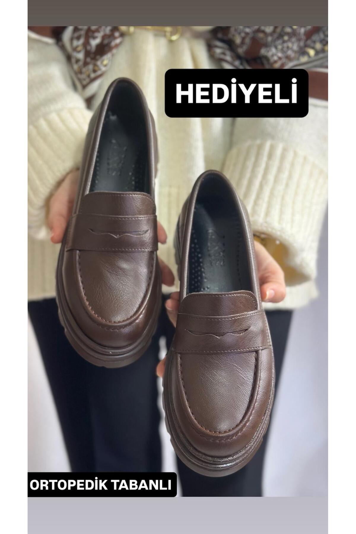 KAYGISIZ AYAKKABI Oxford Laofer Ayakkabı Mokasen Günlük Ortopedik Iç Tabanlık Primamit