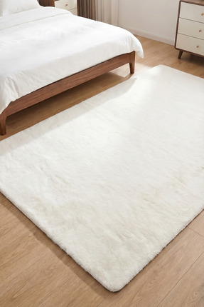 Halispecial Bulut Ekru Yüksek Havlı Peluş Halı-Ultra Yumuşak Lüks Doku-Kaymaz...