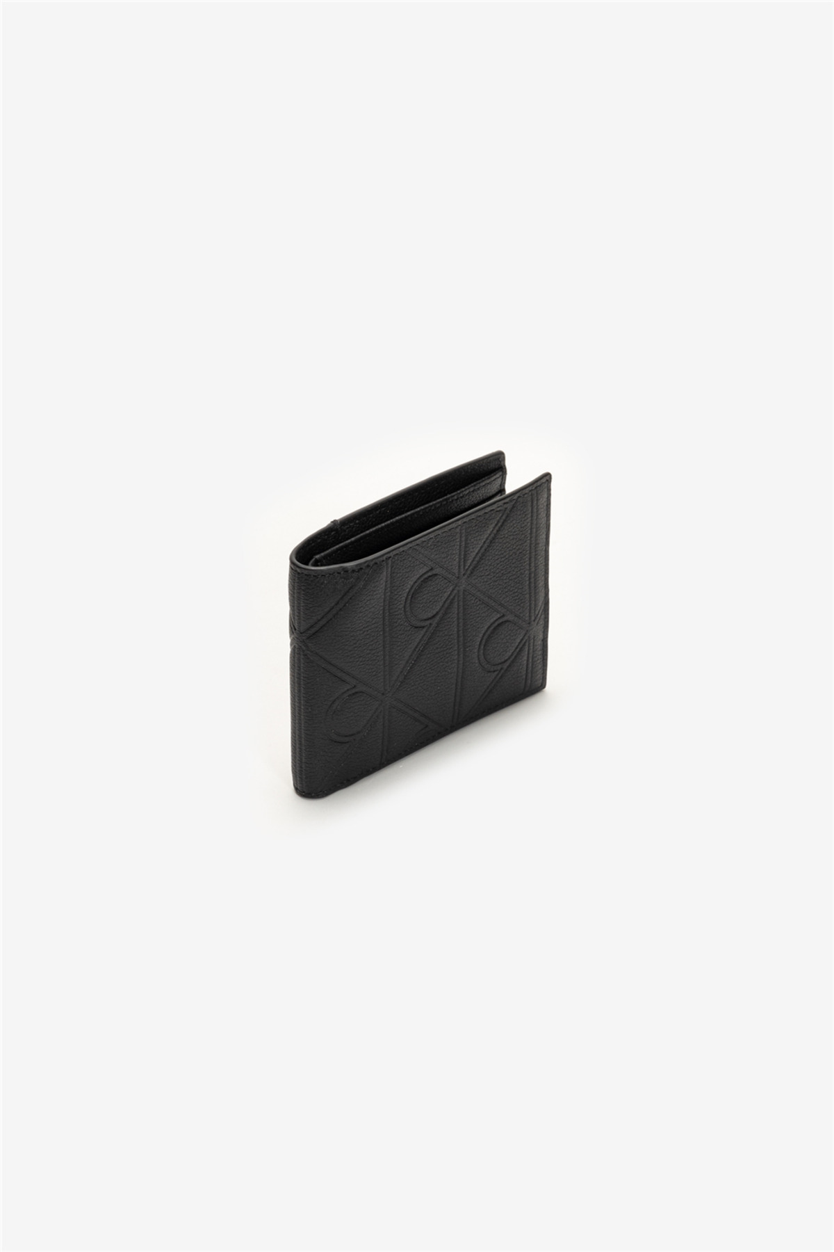 Calvin Klein Xl Emblem Aop Emboss Erkek Cüzdan Siyah görsel 5