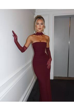 candybia Kadın Yeni Sezon Viral Eldiven Detaylı Şık Tasarım Elbise