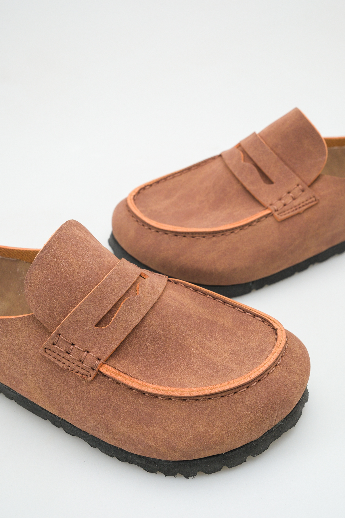 Nazsole Kadın Taba Günlük Düz Tabanlı Ortopedik Loafer Ayakkabı görsel 4