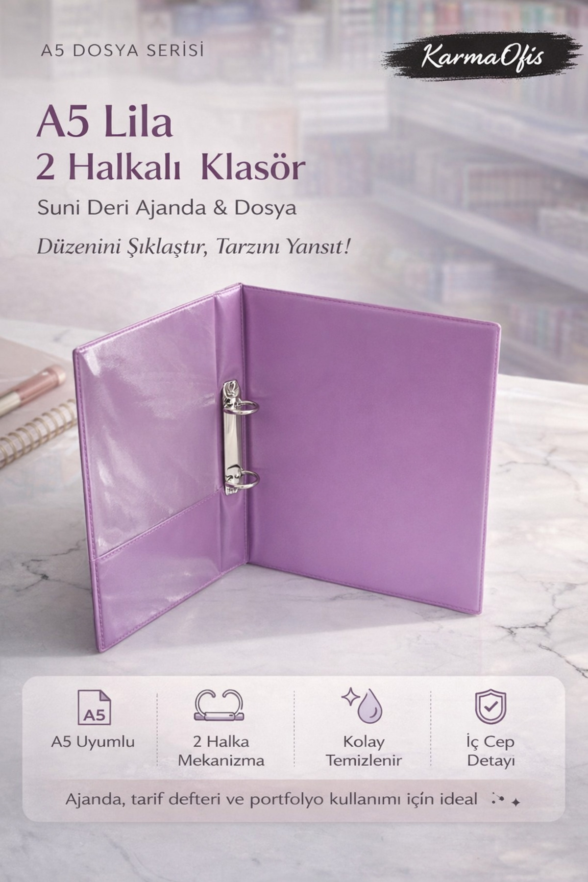 風声 京洛便り 株式会社岡澤 0-9、11-20、X 13のみ2冊 合計22冊 KarmaOfis A5 Lila 2 Halkalı Klasör | Suni Deri Ajanda & Dosya | İç