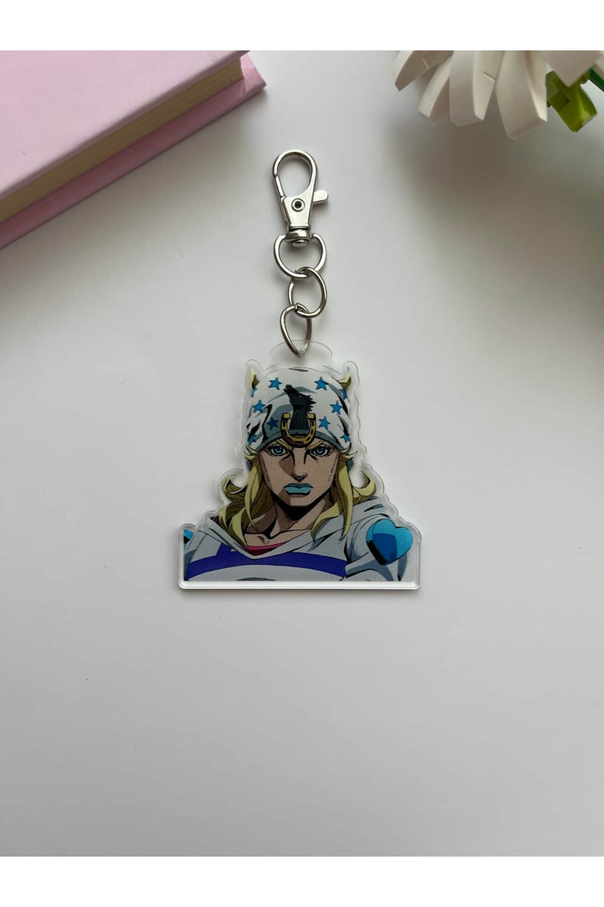 アクセサリー Johnny Hara Company Jojo Animesi Johnny Joestar Anime Anahtarlık / Çanta