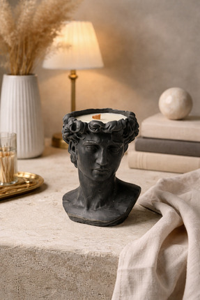AN CANDLE ATELIER AN Obje Sezar Taş Dokulu Dekoratif Obje