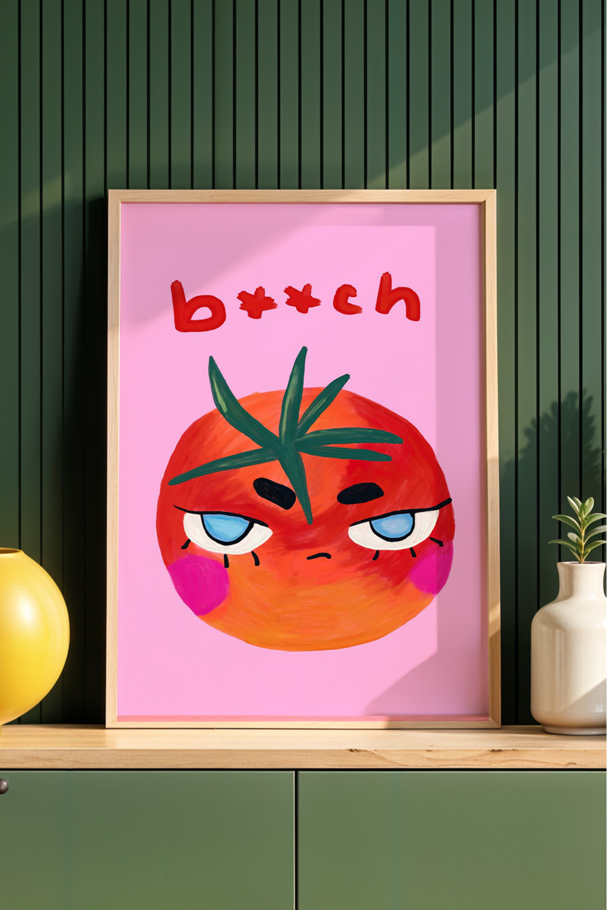 Domates Tablo Pop Art Mutfak Duvar Dekoru Modern Poster Çerçevesiz