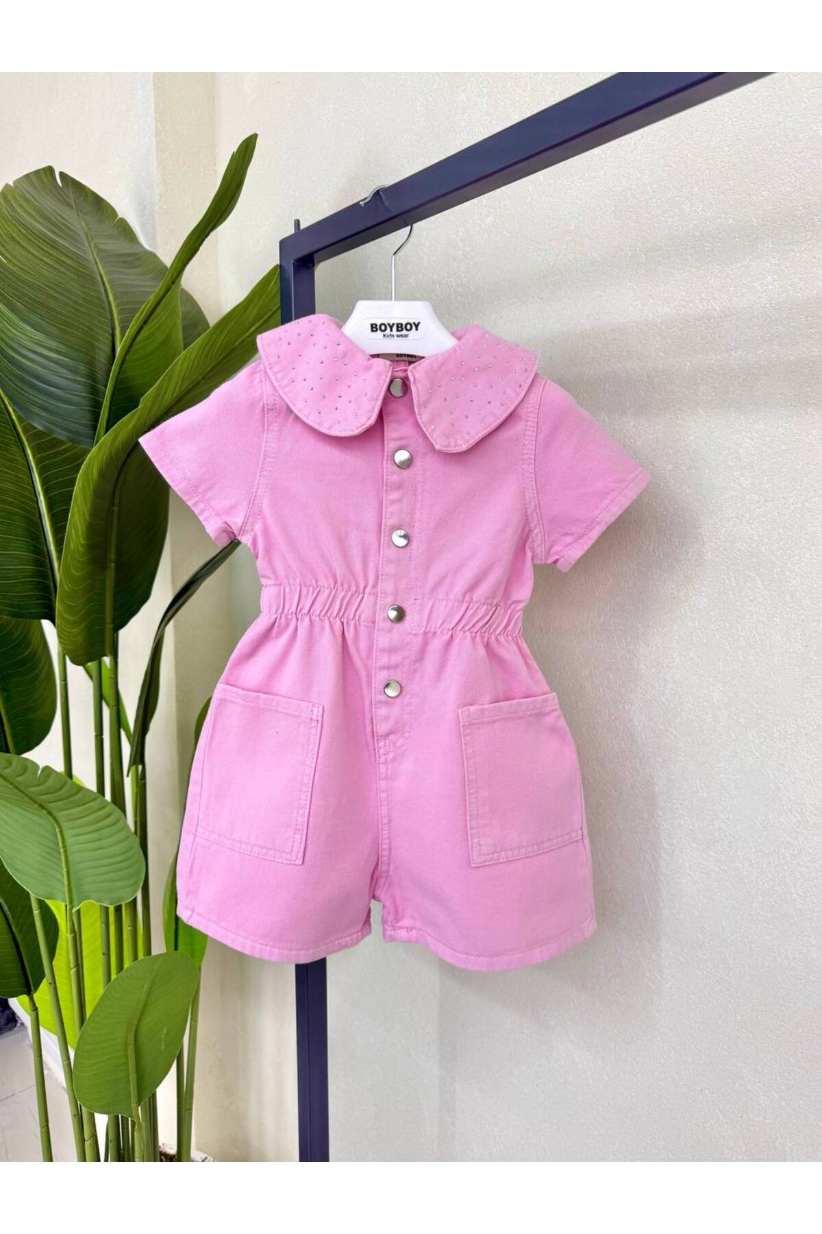 TAş DETAYLI KOT TULUM - Pembe