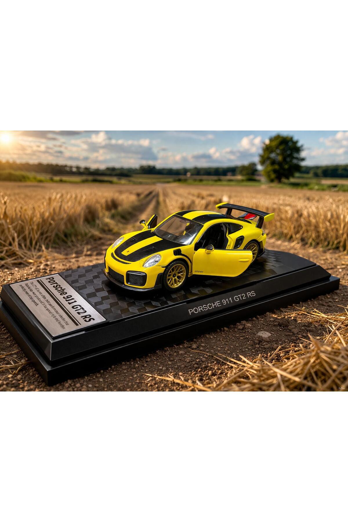 scntoys Porsche 911 GT2 Cabriolet Çizgili Diecast Model Araba 1:26