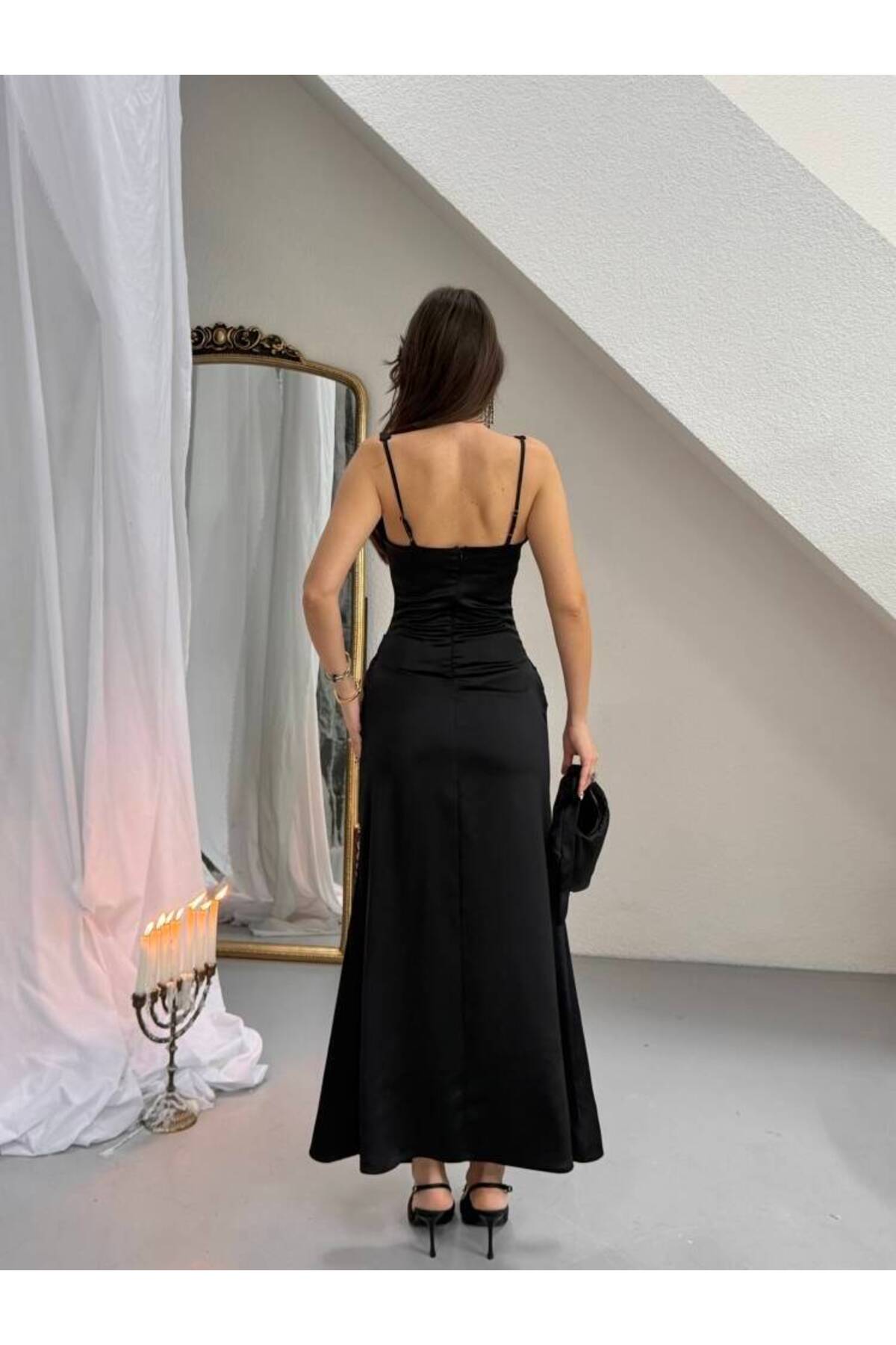 MAXMOOR  MAEVE Maxi Elbise 1355 - Siyah - Görsel 3