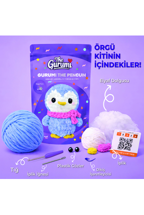 The Gurumi Penguen - Yeni Başlayanlar İçin Penguen Amigurumi Örgü Kiti - Vide...