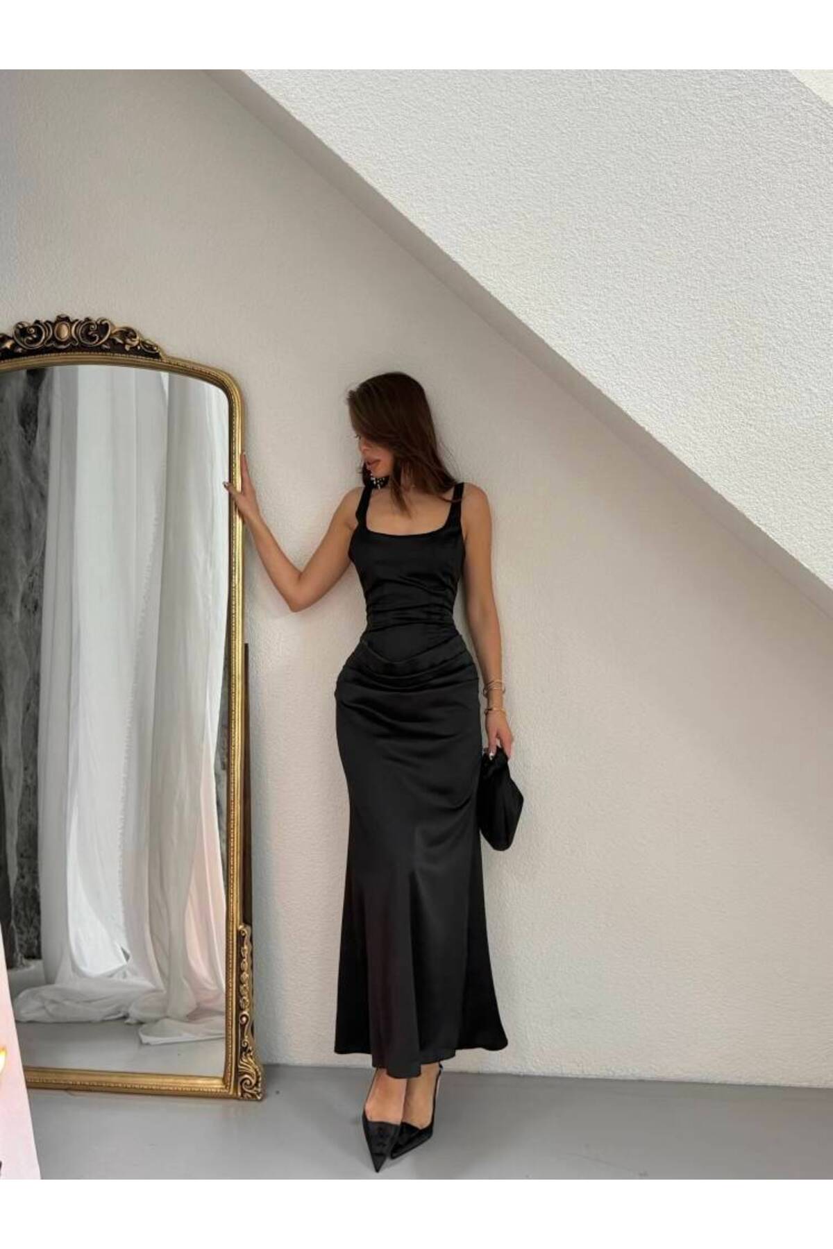 MAXMOOR  MAEVE Maxi Elbise 1355 - Siyah - Görsel 7