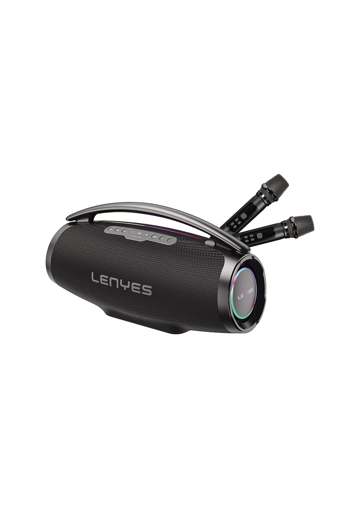 Lenyes Boost X Serisi RGB Işıklı Çift Mikrofonlu Taşınabilir