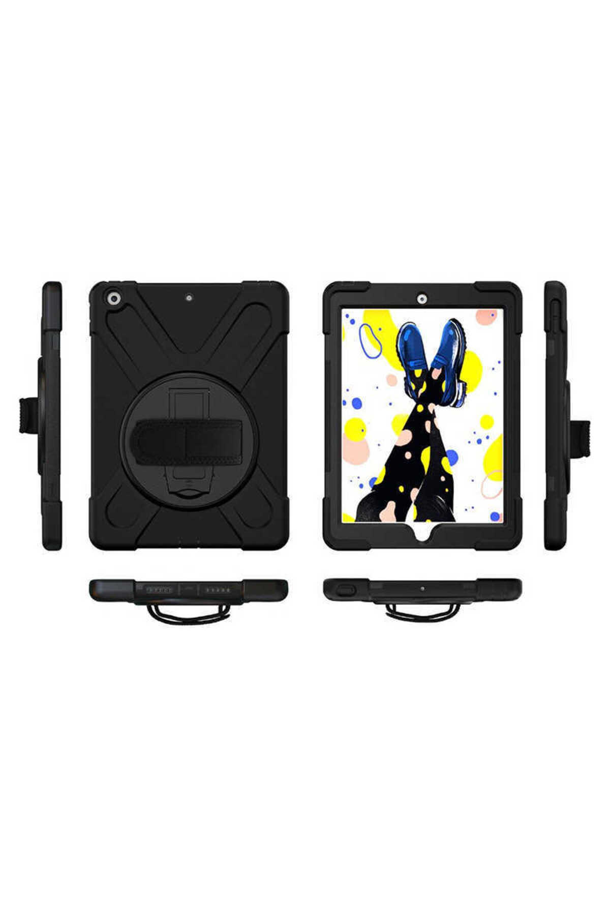 iPad 10.2 2021 (9.Nesil) TGCO Defender Tablet Silikon - Siyah