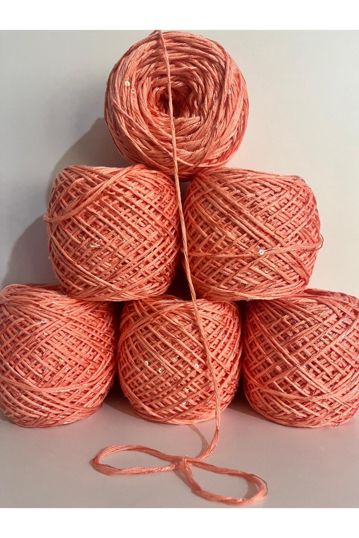 Cotton Cotton Twisted Knitting Yarn (Baby Mouth,flush flake) 100gr