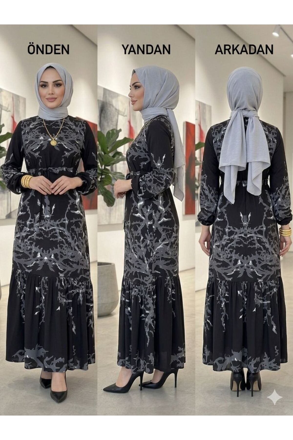 azra fashion kadın tesettür elbise görsel 2