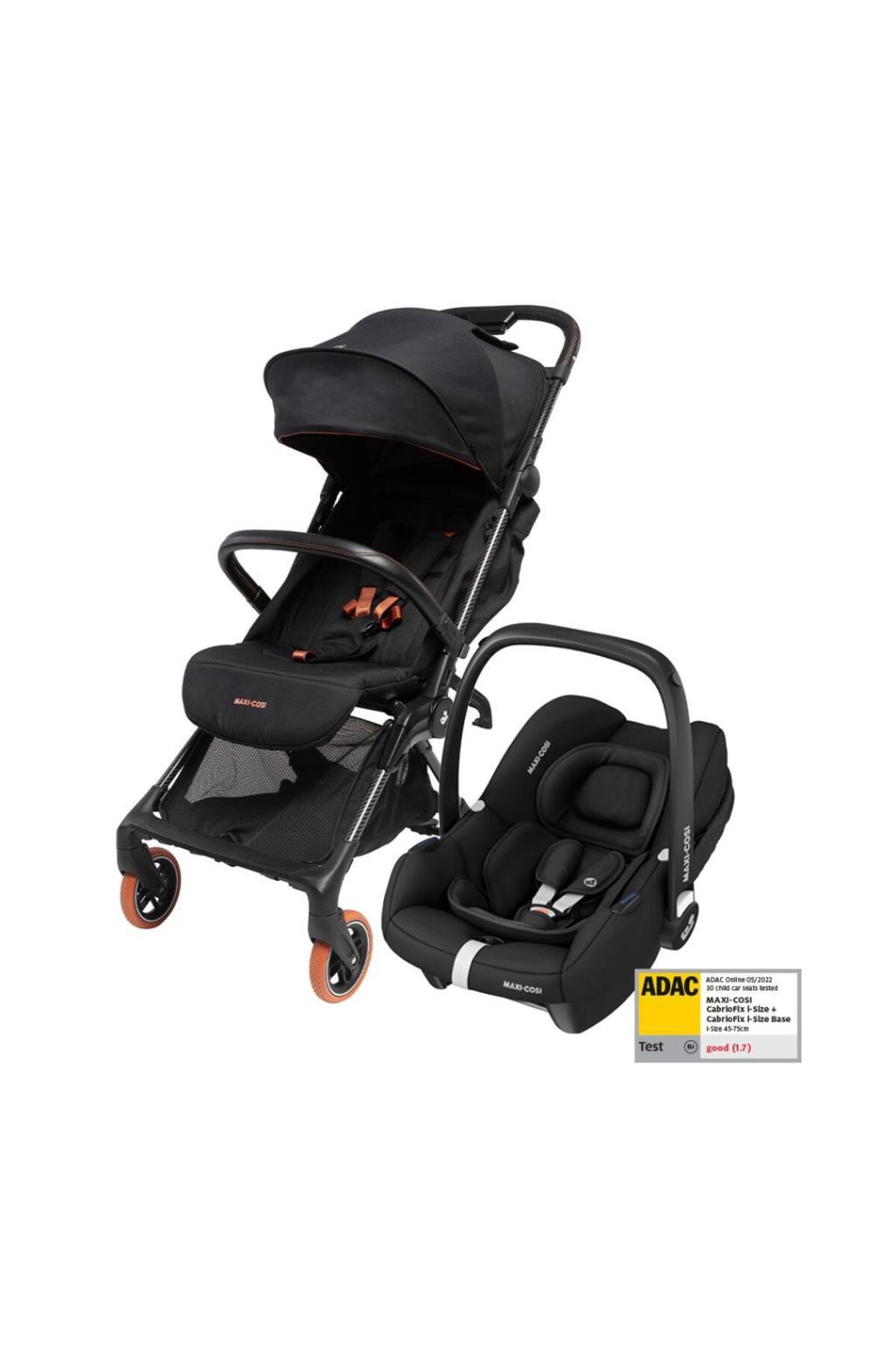 MAXİ-COSİ Oslo-Cabriofix I-Size Tek Elle Katlanabilen Ultra Kompakt Seyahat Sistem Bebek Arabası Bla