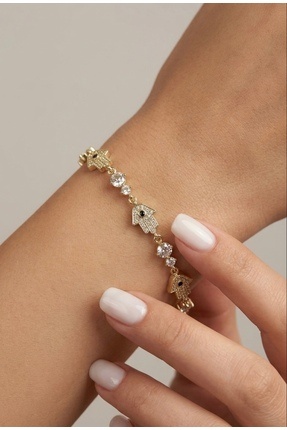 Glowisters Jewelry Fatma Ana Eli & Zirkon Taşlı Işıltılı Bileklik