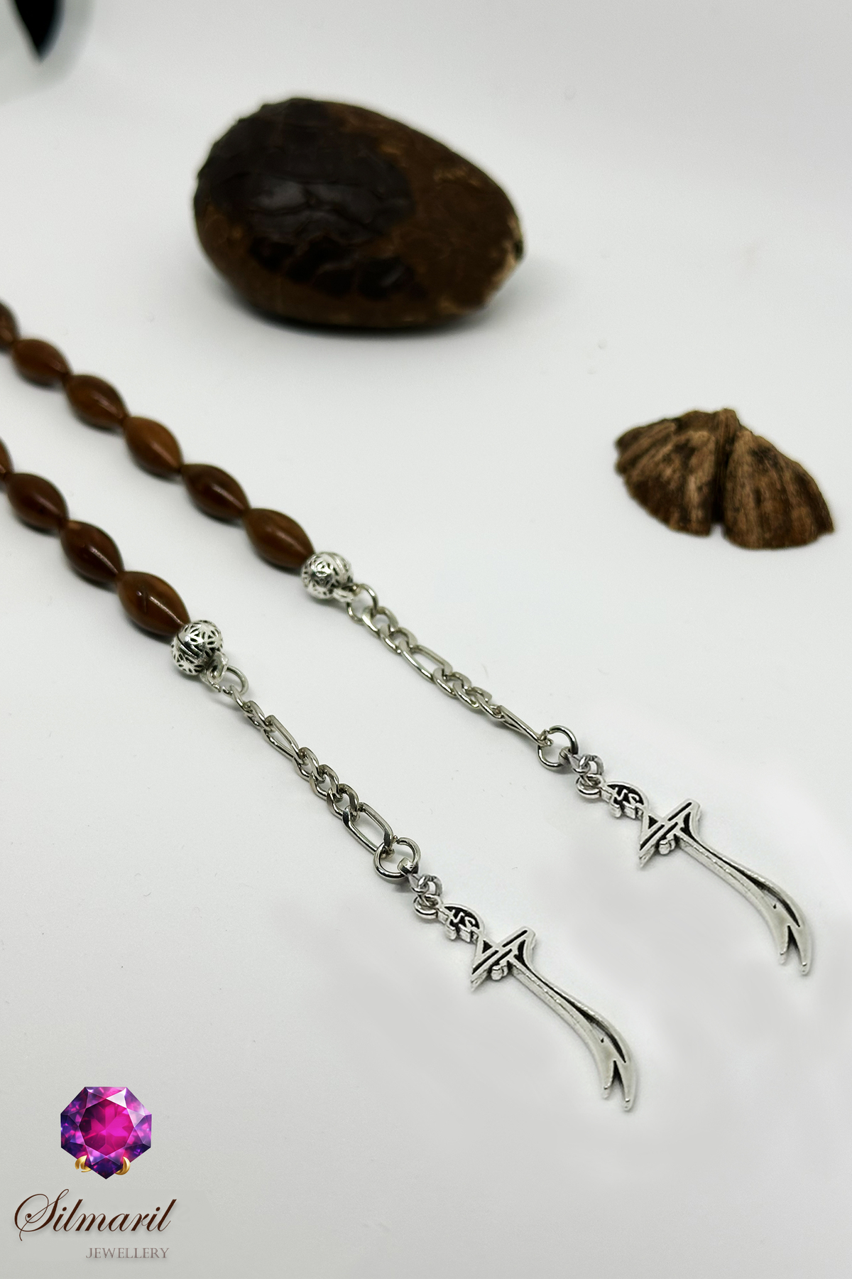 ZAZA HEDİYELİ Zülfikar Kılıç Figürlü Sistemli Püskül Yoğunlaştırılmış Kuka Tespih Koleksiyonluk — Silmaril Store (6)