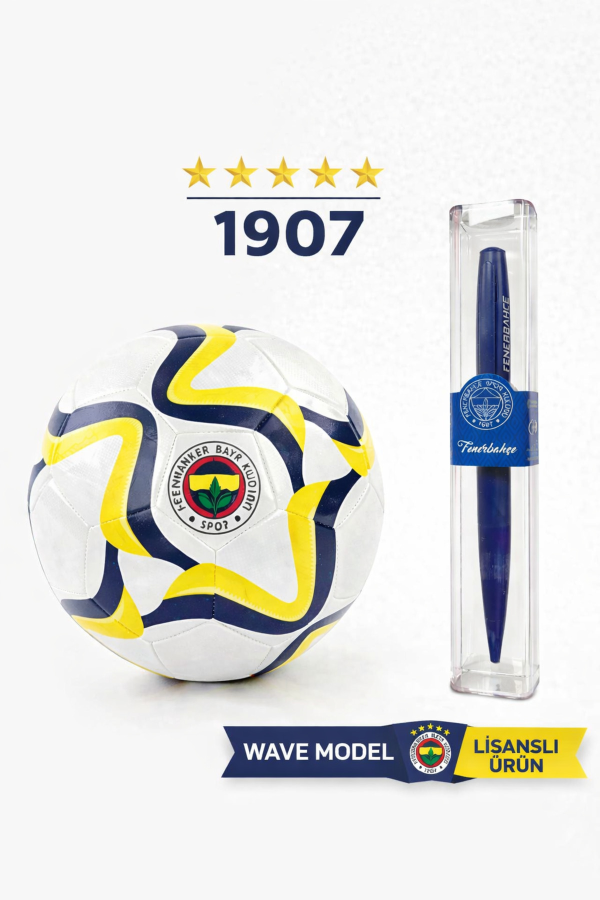 Fenerbahçe Wave Model Lisanslı Futbol Topu ve Hediyelik Kalem Seti