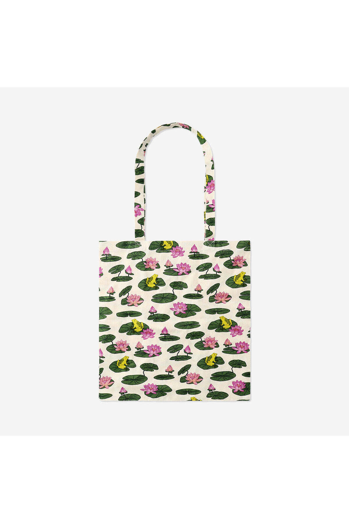 Flying Tiger Copenhagen  Kurbağa Desenli Bez Çanta - Görsel 2