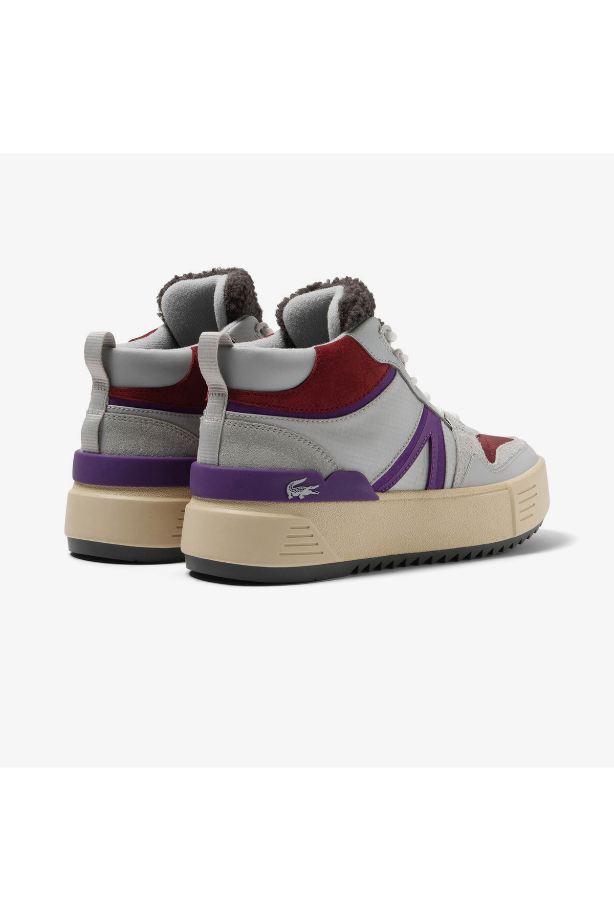 Lacoste L002 Winter Mid Kadın Gri Bot görsel 3