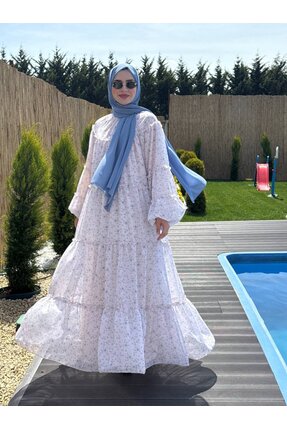 GÜZEL TRİKO SERANAT ŞİFON ELBİSE