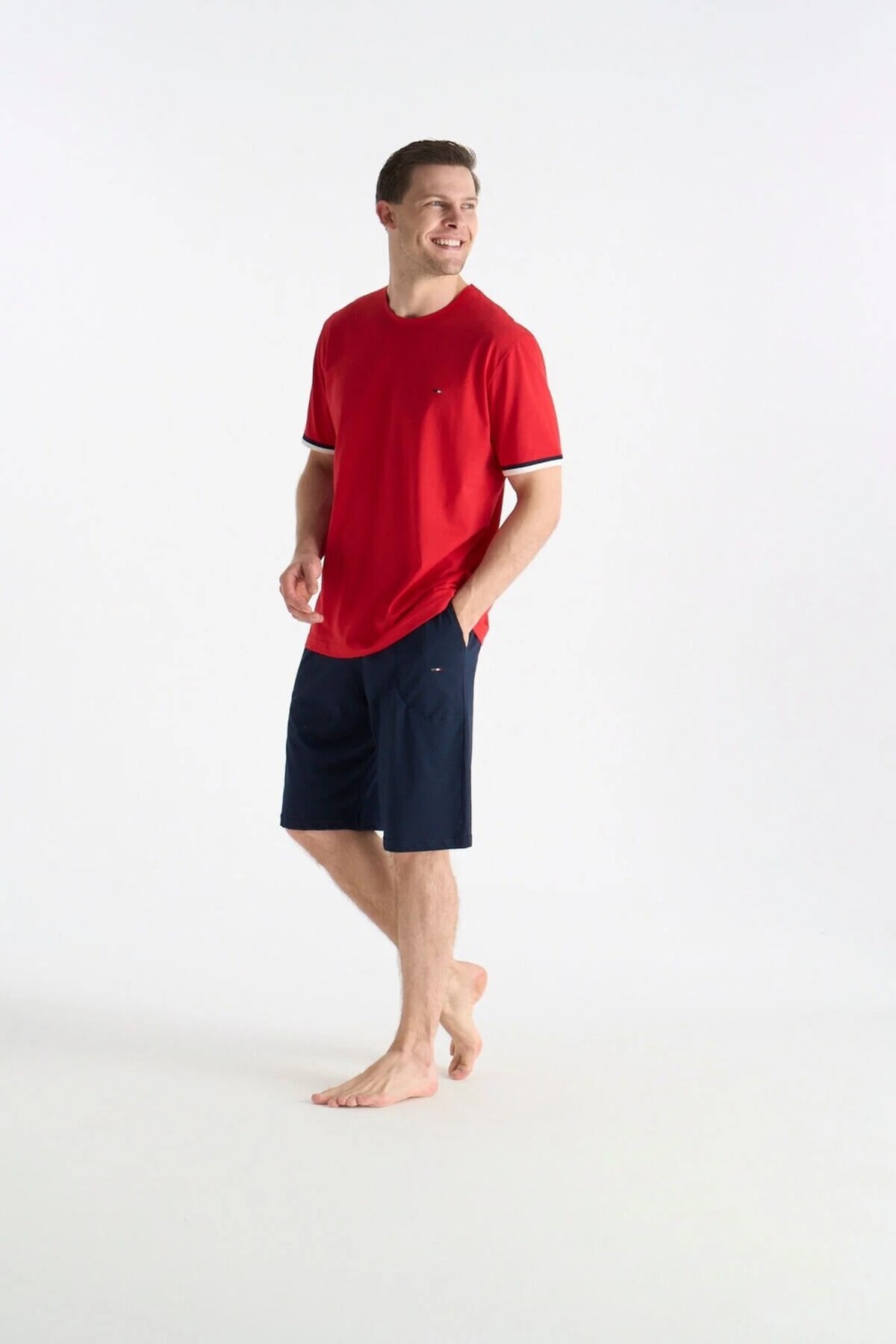 ست پیژامه و لباس خواب مردانه یقه پلو | یو اس پولو U.S. Polo Assn. LK-19035 TR - تصویر 6