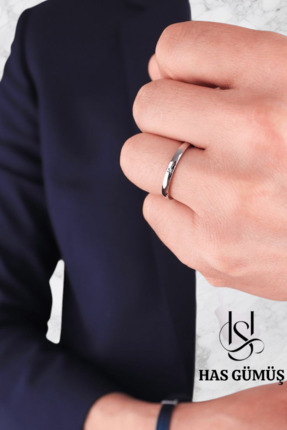 ÖZ HAS GÜMÜŞ 925 ayar 4 mm klasik unisex gümüş alyans kararmaması için beyaz ...