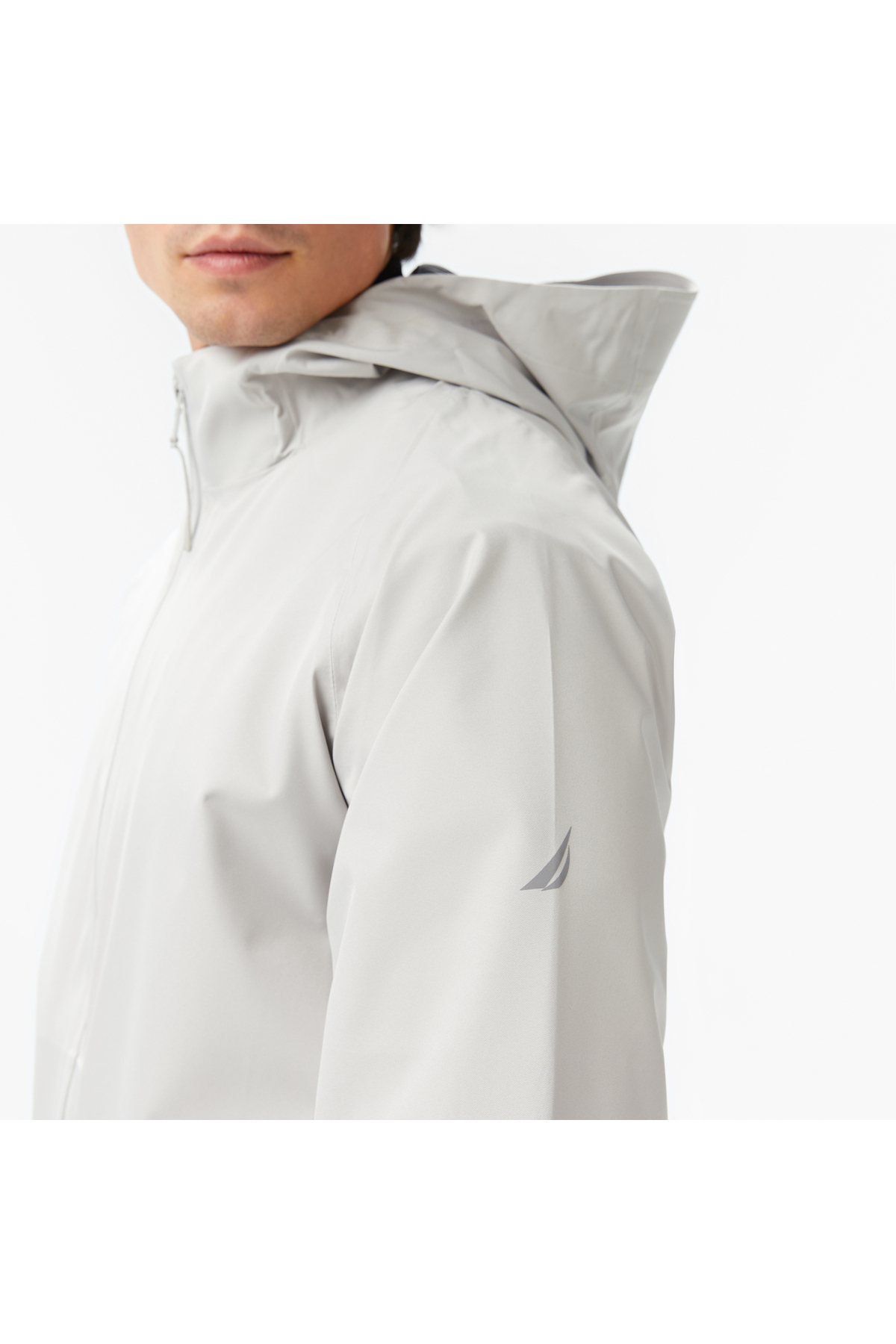Nautica Erkek Gri Regular Fit Kapüşonlu Su Geçirmez Yağmurluk görsel 5