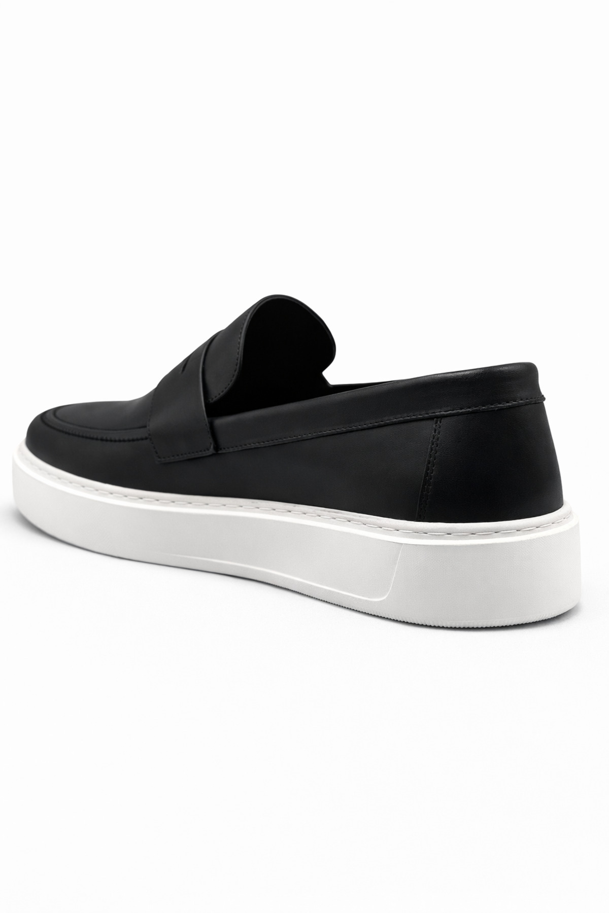 BESS SHOES Hakiki Deri Siyah Erkek Loafer Ayakkabı, Ortopedik, Ultra Rahat, Hafif, Günlük Casual Kullanım görsel 5