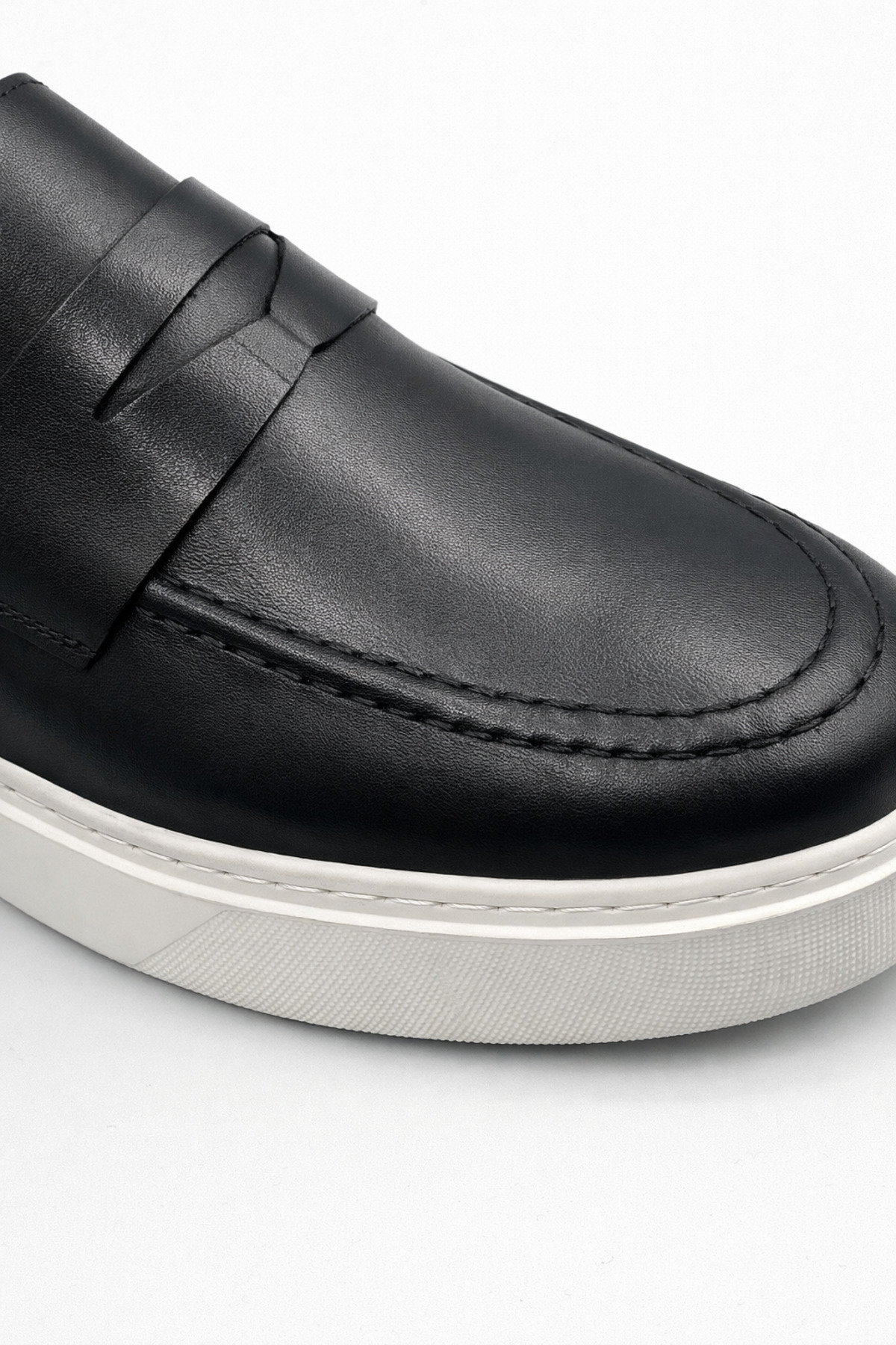 BESS SHOES Hakiki Deri Siyah Erkek Loafer Ayakkabı, Ortopedik, Ultra Rahat, Hafif, Günlük Casual Kullanım görsel 6