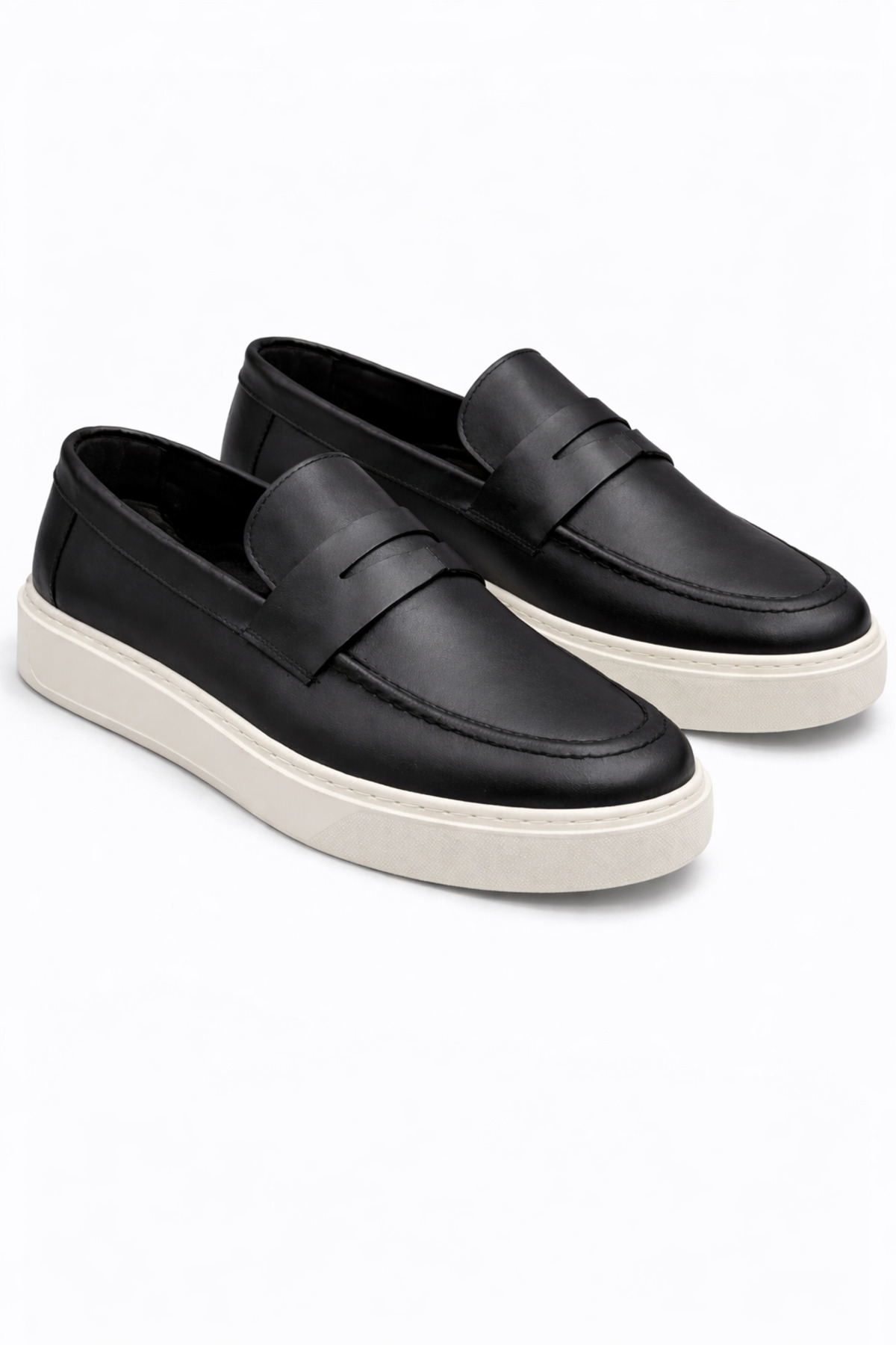 BESS SHOES Hakiki Deri Siyah Erkek Loafer Ayakkabı, Ortopedik, Ultra Rahat, Hafif, Günlük Casual Kullanım
