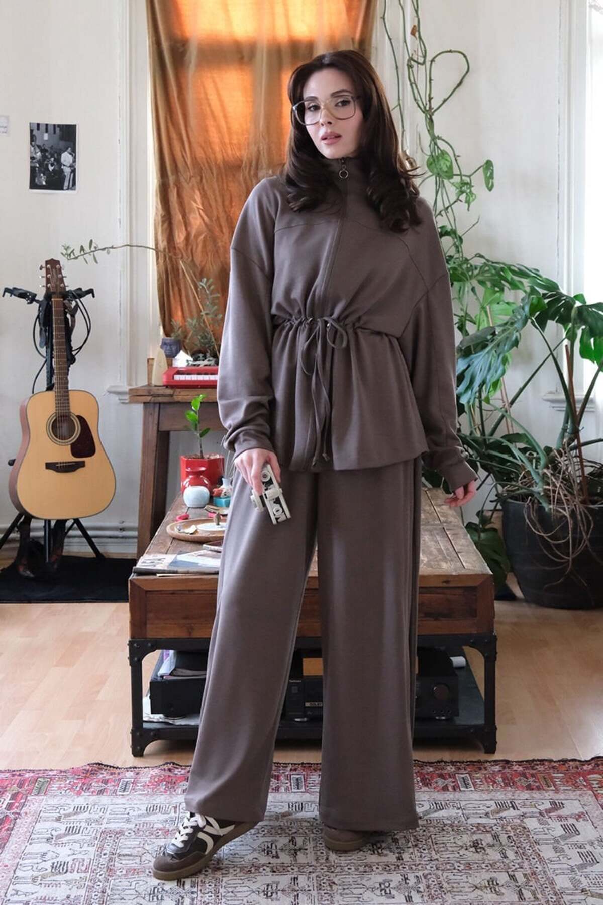 Mink Oysho Zippered Set