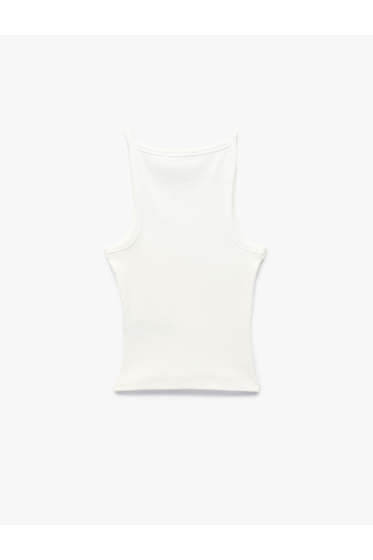 Koton Slim Fit Pamuklu Kolsuz Kayık Yaka Bluz görsel 2