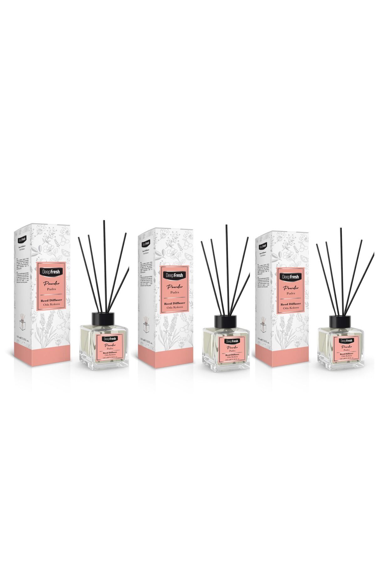 Deep Fresh Powder Room freshener with sticks 100 ml x 3 pieces